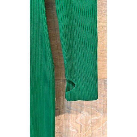 MONSE Keyhole Rib Body-Con green Sweater Dress SIZE L - Picture 12 of 12